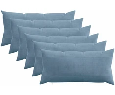 Pagalvėlės užvalkalas 6 pcs HEERLEN Mėlyna 40 x 70 cm mančester