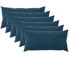 Pagalvėlės užvalkalas 6 pcs HEERLEN Mėlyna 40 x 70 cm Aksomas