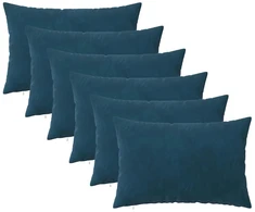 Pagalvėlės užvalkalas 6 pcs HEERLEN Mėlyna 30 x 50 cm Aksomas