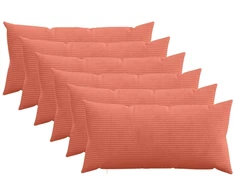 Pagalvėlės užvalkalas 6 pcs HEERLEN Raudona oranžinė 40 x 70 cm