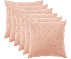 Pagalvėlės užvalkalas 6 pcs HEERLEN Rožinė 65 x 65 cm Bouclé