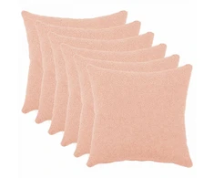 Pagalvėlės užvalkalas 6 pcs HEERLEN Rožinė 40 x 40 cm Bouclé
