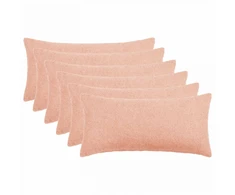 Pagalvėlės užvalkalas 6 pcs HEERLEN Rožinė 40 x 70 cm Bouclé