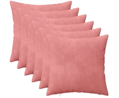Pagalvėlės užvalkalas 6 pcs HEERLEN Rožinė 30 x 30 cm Aksomas