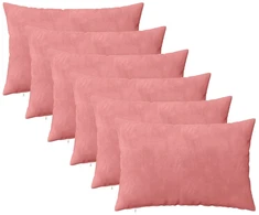 Pagalvėlės užvalkalas 6 pcs HEERLEN Rožinė 50 x 70 cm Aksomas