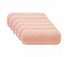 Pagalvėlės užvalkalas 6 pcs HEERLEN Rožinė Ø 15 x 40 cm Bouclé