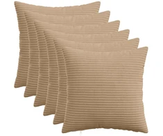 Pagalvėlės užvalkalas 6 pcs HEERLEN Ruda 50 x 50 cm mančester