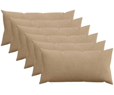 Pagalvėlės užvalkalas 6 pcs HEERLEN Ruda 40 x 70 cm mančester