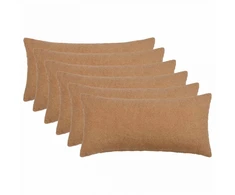 Pagalvėlės užvalkalas 6 pcs HEERLEN Smėlio 40 x 80 cm Bouclé