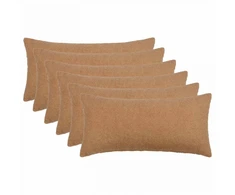 Pagalvėlės užvalkalas 6 pcs HEERLEN Smėlio 40 x 70 cm Bouclé