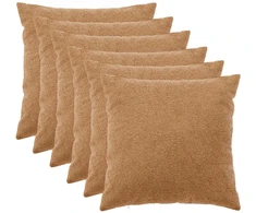 Pagalvėlės užvalkalas 6 pcs HEERLEN Smėlio 80 x 80 cm Bouclé