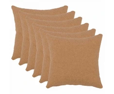Pagalvėlės užvalkalas 6 pcs HEERLEN Smėlio 35 x 35 cm Bouclé