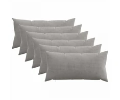 Pagalvėlės užvalkalas 6 pcs HEERLEN Šviesiai pilka 40 x 80 cm