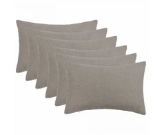 Pagalvėlės užvalkalas 6 pcs HEERLEN Šviesiai pilka 50 x 75 cm