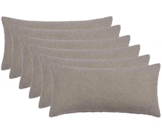 Pagalvėlės užvalkalas 6 pcs HEERLEN Šviesiai pilka 40 x 80 cm