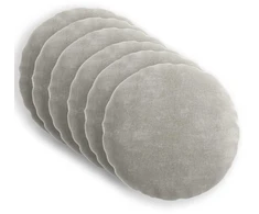 Pagalvėlės užvalkalas 6 pcs HEERLEN Šviesiai pilka Ø 30 cm