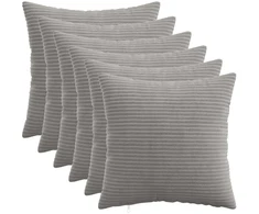 Pagalvėlės užvalkalas 6 pcs HEERLEN Šviesiai pilka 30 x 30 cm