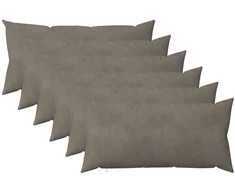 Pagalvėlės užvalkalas 6 pcs HEERLEN Šviesiai pilka 40 x 80 cm