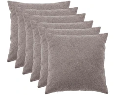 Pagalvėlės užvalkalas 6 pcs HEERLEN Šviesiai pilka 80 x 80 cm