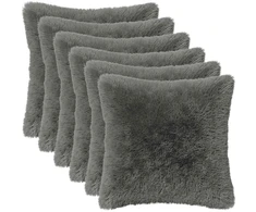 Pagalvėlės užvalkalas 6 pcs HEERLEN Šviesiai pilka 40 x 40 cm