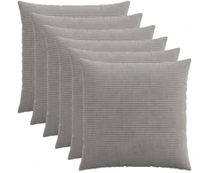 Pagalvėlės užvalkalas 6 pcs HEERLEN Šviesiai pilka 60 x 60 cm