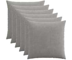 Pagalvėlės užvalkalas 6 pcs HEERLEN Šviesiai pilka 55 x 55 cm