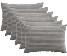 Pagalvėlės užvalkalas 6 pcs HEERLEN Šviesiai pilka 50 x 75 cm