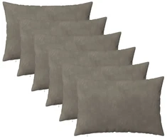 Pagalvėlės užvalkalas 6 pcs HEERLEN Šviesiai pilka 50 x 80 cm