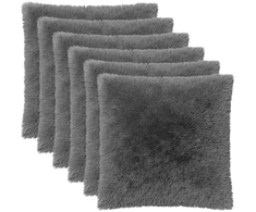 Pagalvėlės užvalkalas 6 pcs HEERLEN Šviesiai pilka 60 x 60 cm