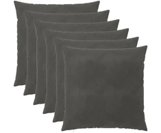 Pagalvėlės užvalkalas 6 pcs HEERLEN Tamsiai pilka 60 x 60 cm