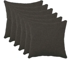 Pagalvėlės užvalkalas 6 pcs HEERLEN Tamsiai pilka 50 x 50 cm