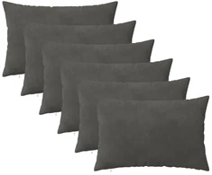 Pagalvėlės užvalkalas 6 pcs HEERLEN Tamsiai pilka 50 x 75 cm