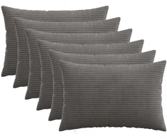 Pagalvėlės užvalkalas 6 pcs HEERLEN Tamsiai pilka 50 x 70 cm