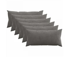 Pagalvėlės užvalkalas 6 pcs HEERLEN Tamsiai pilka 40 x 80 cm