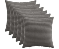Pagalvėlės užvalkalas 6 pcs HEERLEN Tamsiai pilka 40 x 40 cm