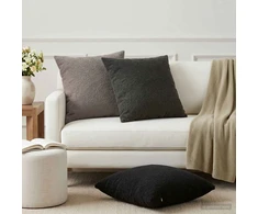 Pagalvėlės užvalkalas 6 pcs HEERLEN Tamsiai pilka 65 x 65 cm