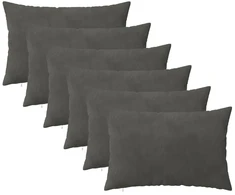 Pagalvėlės užvalkalas 6 pcs HEERLEN Tamsiai pilka 30 x 50 cm