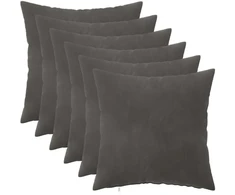 Pagalvėlės užvalkalas 6 pcs HEERLEN Tamsiai pilka 35 x 35 cm