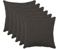Pagalvėlės užvalkalas 6 pcs HEERLEN Tamsiai pilka 40 x 40 cm