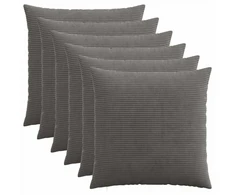 Pagalvėlės užvalkalas 6 pcs HEERLEN Tamsiai pilka 70 x 70 cm