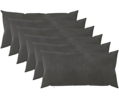 Pagalvėlės užvalkalas 6 pcs HEERLEN Tamsiai pilka 40 x 70 cm