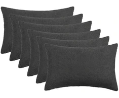 Pagalvėlės užvalkalas 6 pcs HEERLEN Tamsiai pilka 40 x 60 cm