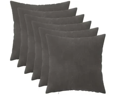Pagalvėlės užvalkalas 6 pcs HEERLEN Tamsiai pilka 40 x 40 cm