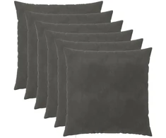 Pagalvėlės užvalkalas 6 pcs HEERLEN Tamsiai pilka 80 x 80 cm