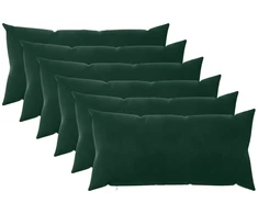 Pagalvėlės užvalkalas 6 pcs HEERLEN Tamsiai žalia 40 x 80 cm