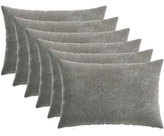 Pagalvėlės užvalkalas 6 pcs HEERLEN Tamsiai pilka 30 x 50 cm