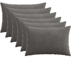 Pagalvėlės užvalkalas 6 pcs HEERLEN Tamsiai pilka 40 x 60 cm