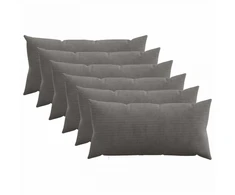 Pagalvėlės užvalkalas 6 pcs HEERLEN Tamsiai pilka 40 x 70 cm