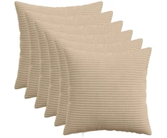 Pagalvėlės užvalkalas 6 pcs HEERLEN Taupe 50 x 50 cm mančester