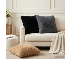 Pagalvėlės užvalkalas 6 pcs HEERLEN Taupe 50 x 50 cm PV pūkinis